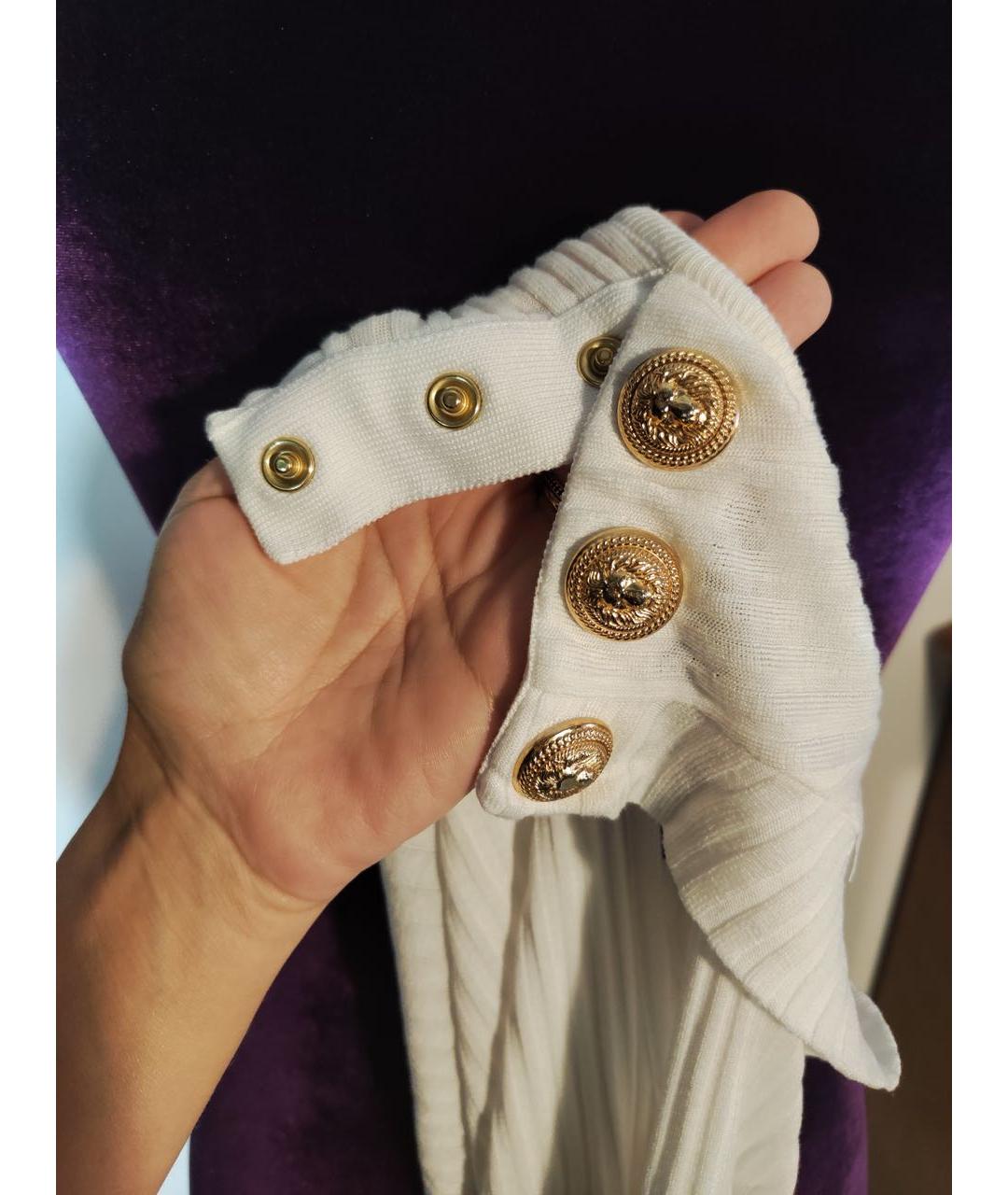 BALMAIN Белая хлопковая майка, фото 6