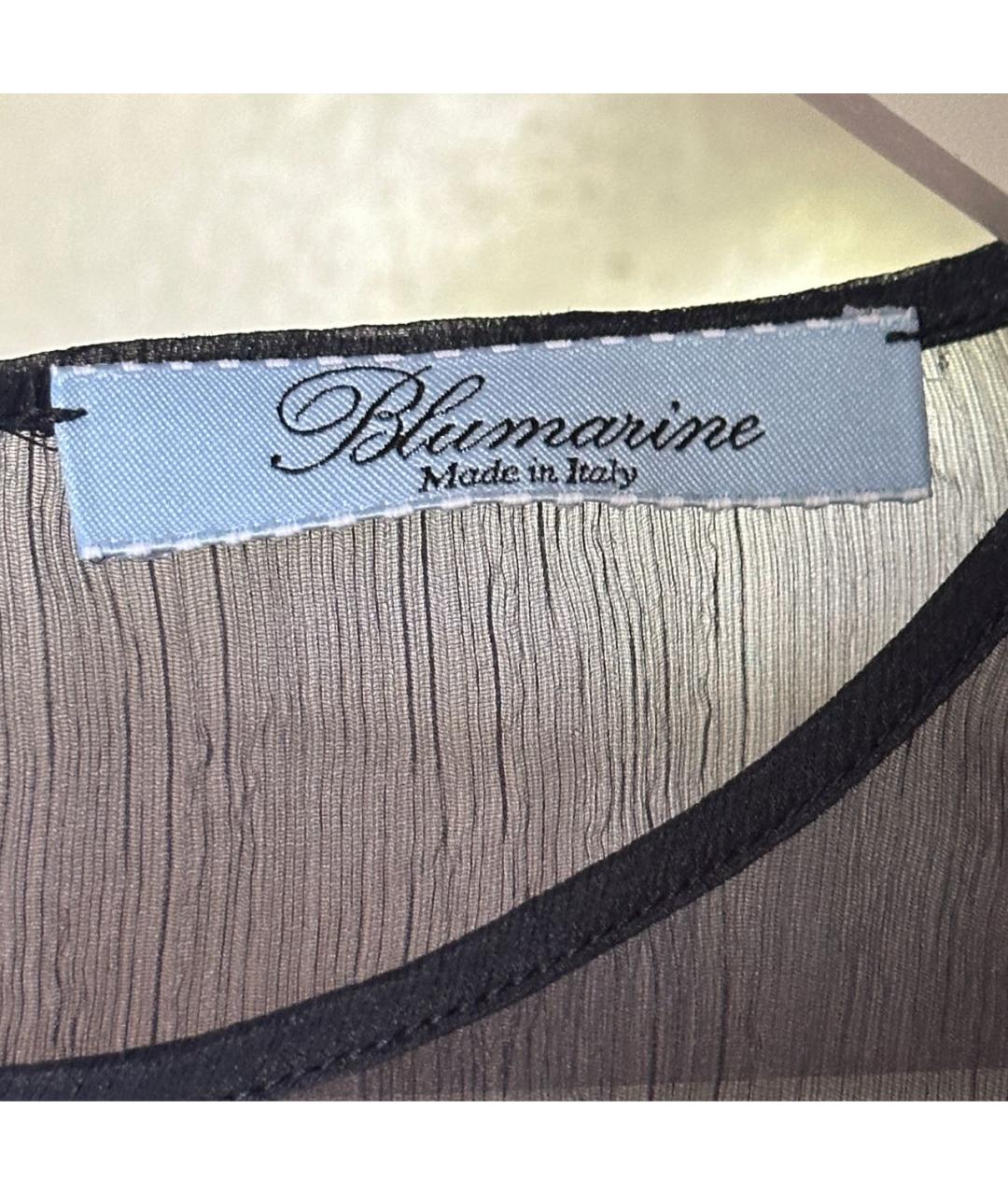 BLUMARINE Темно-синее полиэстеровое вечернее платье, фото 4