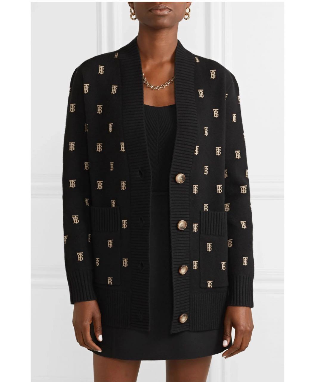 BURBERRY Черный шерстяной кардиган, фото 6