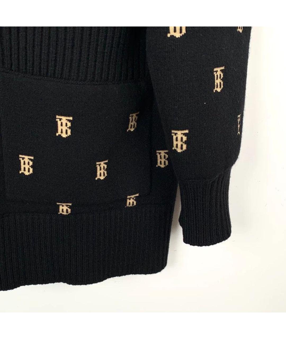 BURBERRY Черный шерстяной кардиган, фото 5
