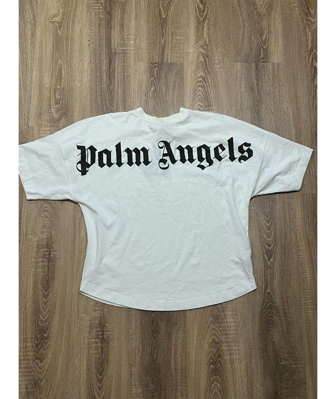 PALM ANGELS Белая хлопковая футболка, фото 5