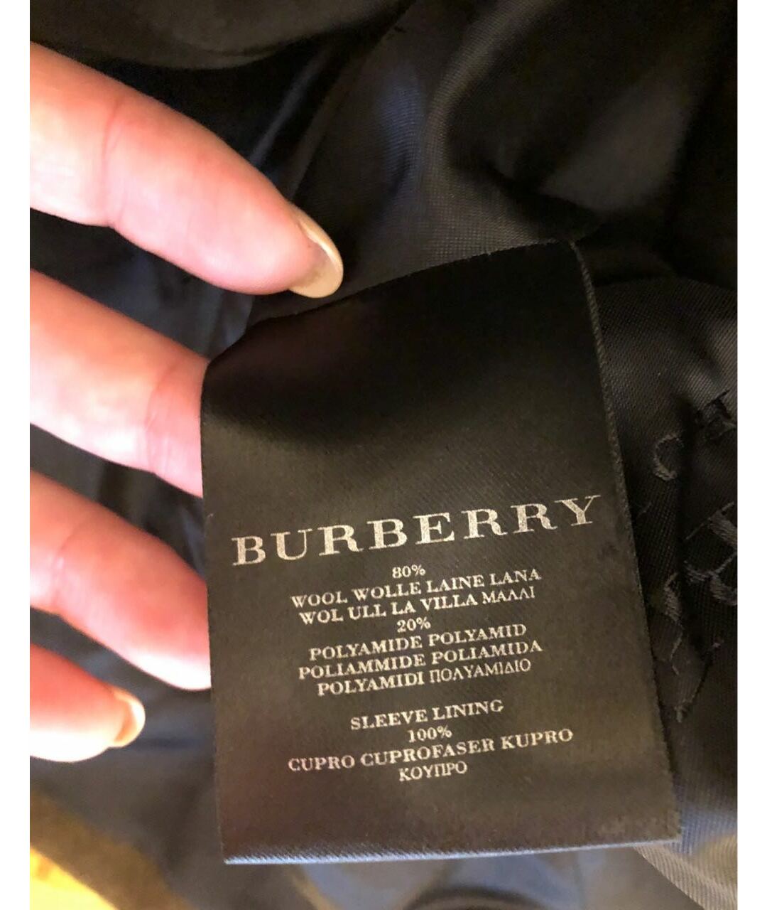 BURBERRY Хаки шерстяное пальто, фото 6