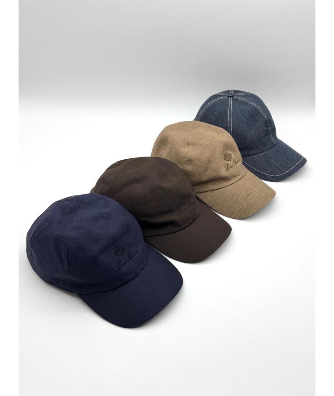 LORO PIANA Коричневая льняная кепка/бейсболка, фото 6