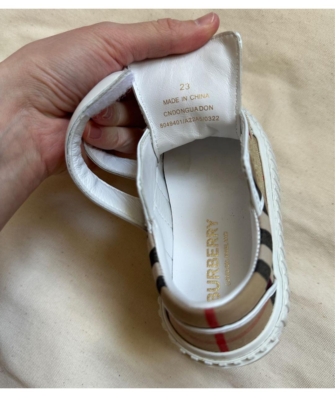 BURBERRY Кеды из искусственной кожи, фото 4