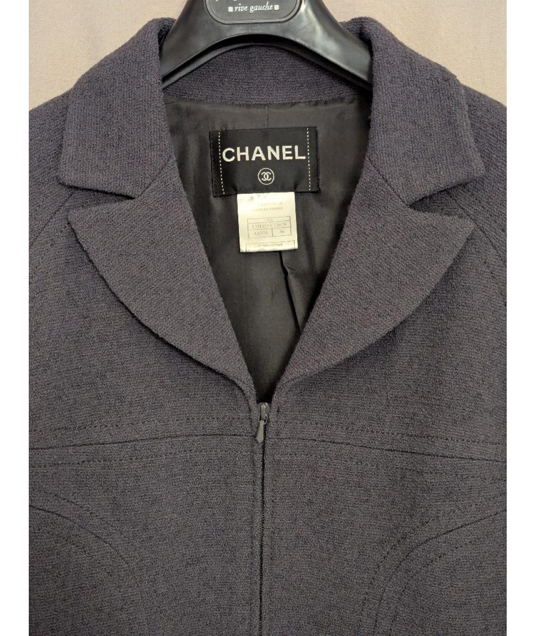 CHANEL Антрацитовый жакет/пиджак, фото 5