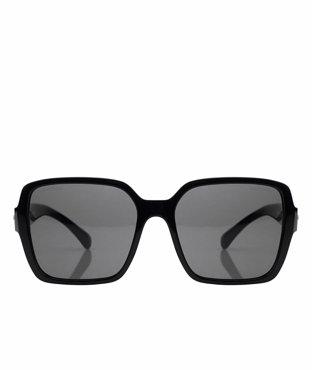CHANEL Черные пластиковые солнцезащитные очки, фото 1