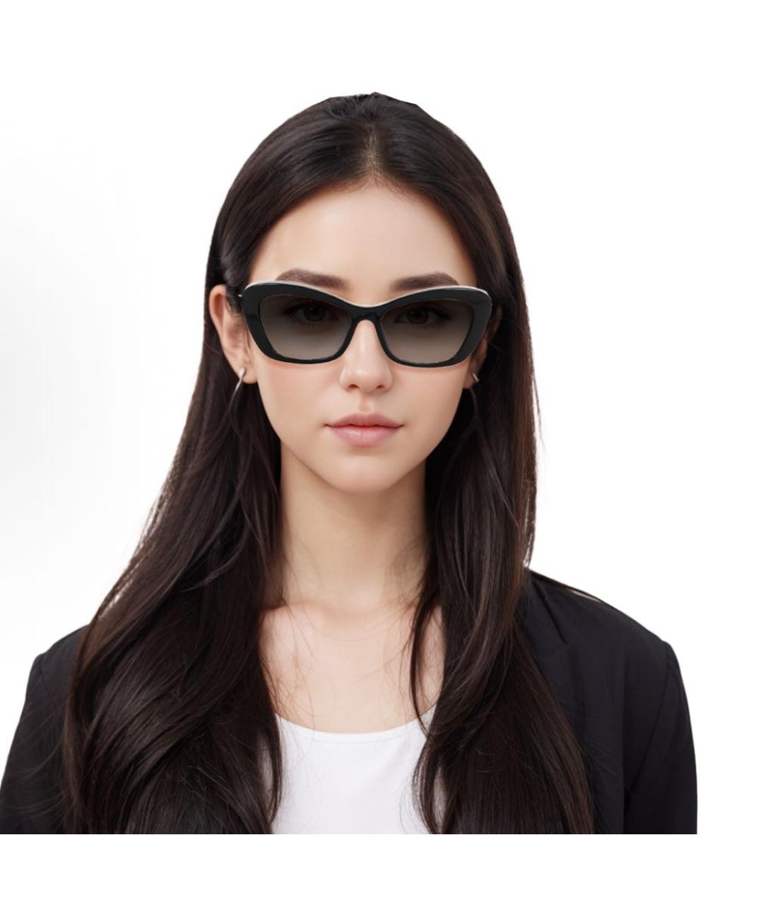 CHANEL Черные пластиковые солнцезащитные очки, фото 4