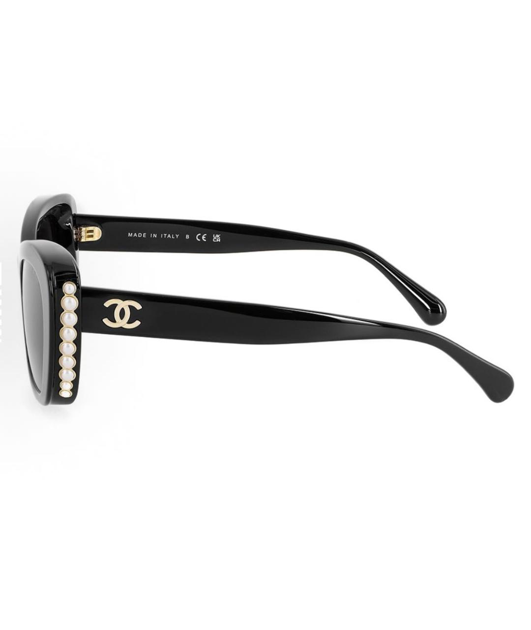 CHANEL Черные пластиковые солнцезащитные очки, фото 5