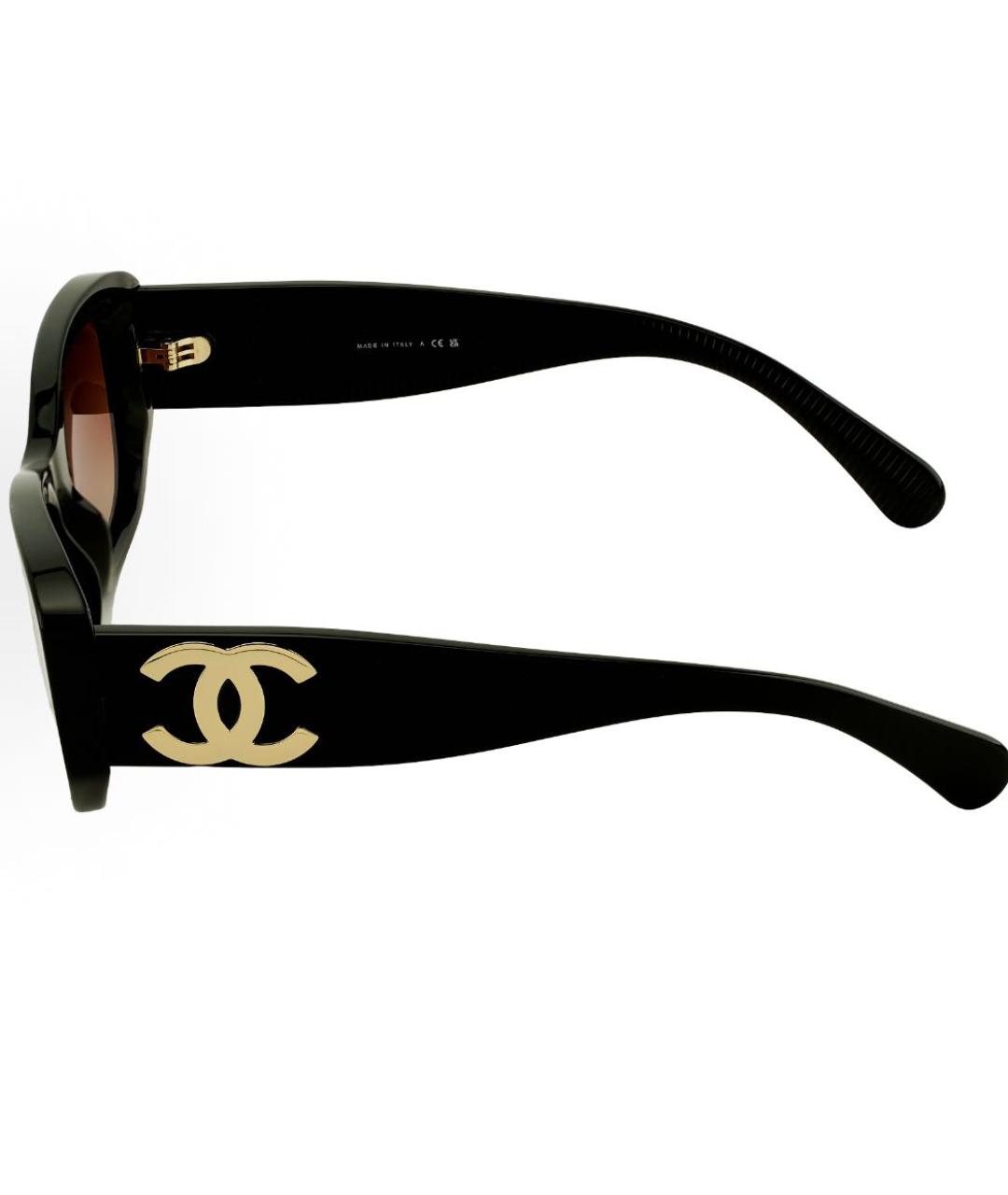 CHANEL Коричневые пластиковые солнцезащитные очки, фото 3