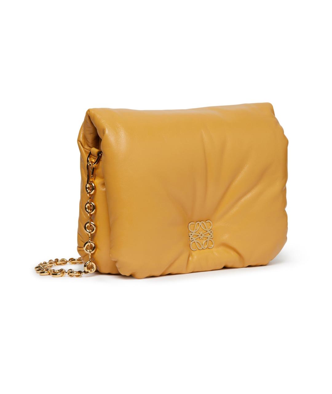LOEWE Коричневая кожаная сумка через плечо, фото 2