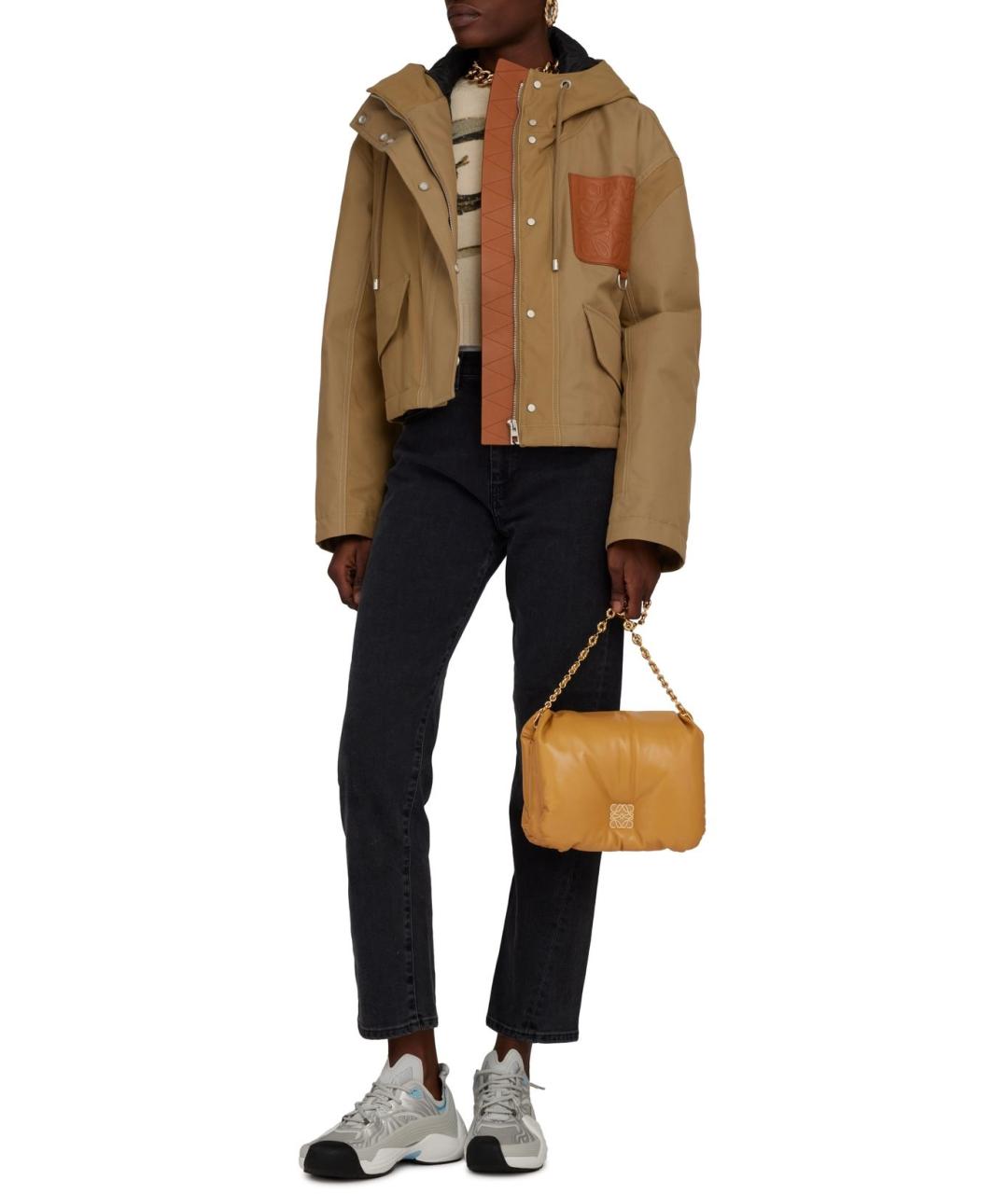 LOEWE Коричневая кожаная сумка через плечо, фото 7