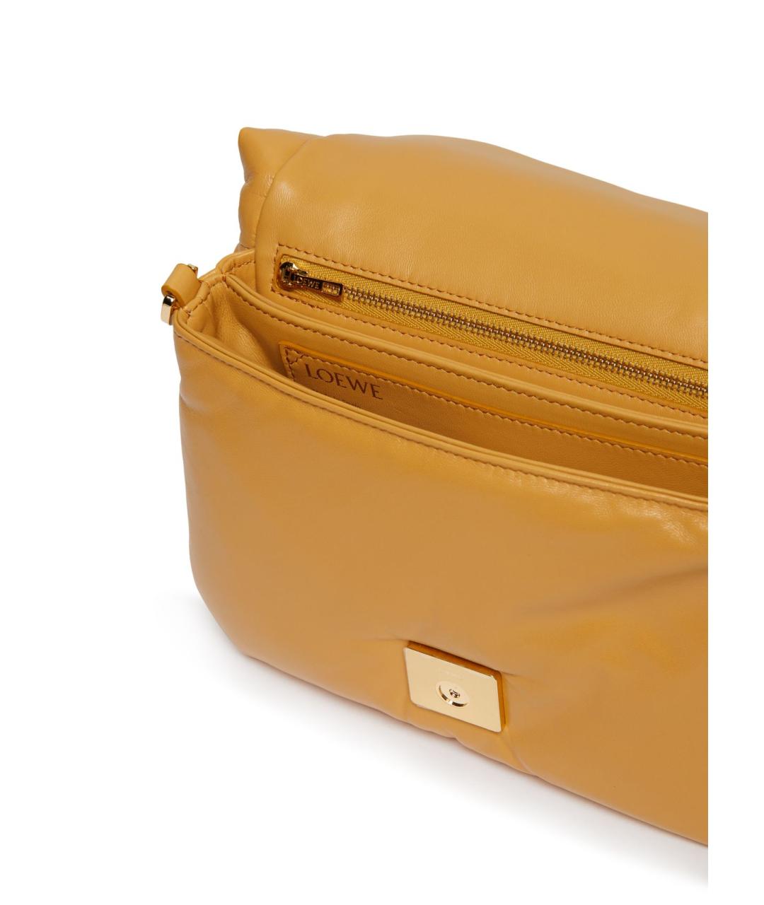 LOEWE Коричневая кожаная сумка через плечо, фото 5