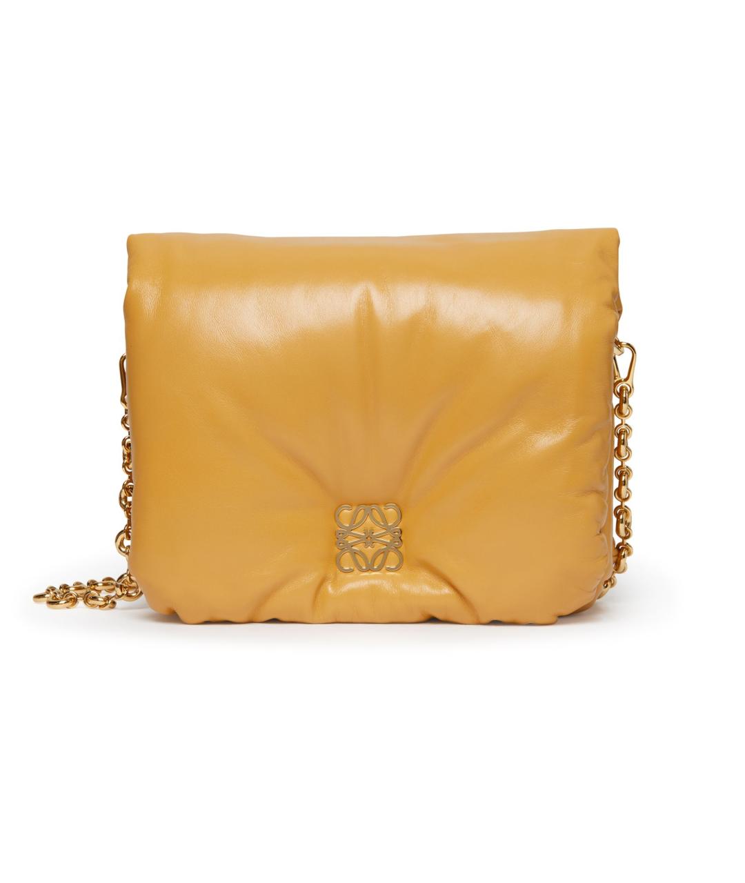 LOEWE Коричневая кожаная сумка через плечо, фото 1