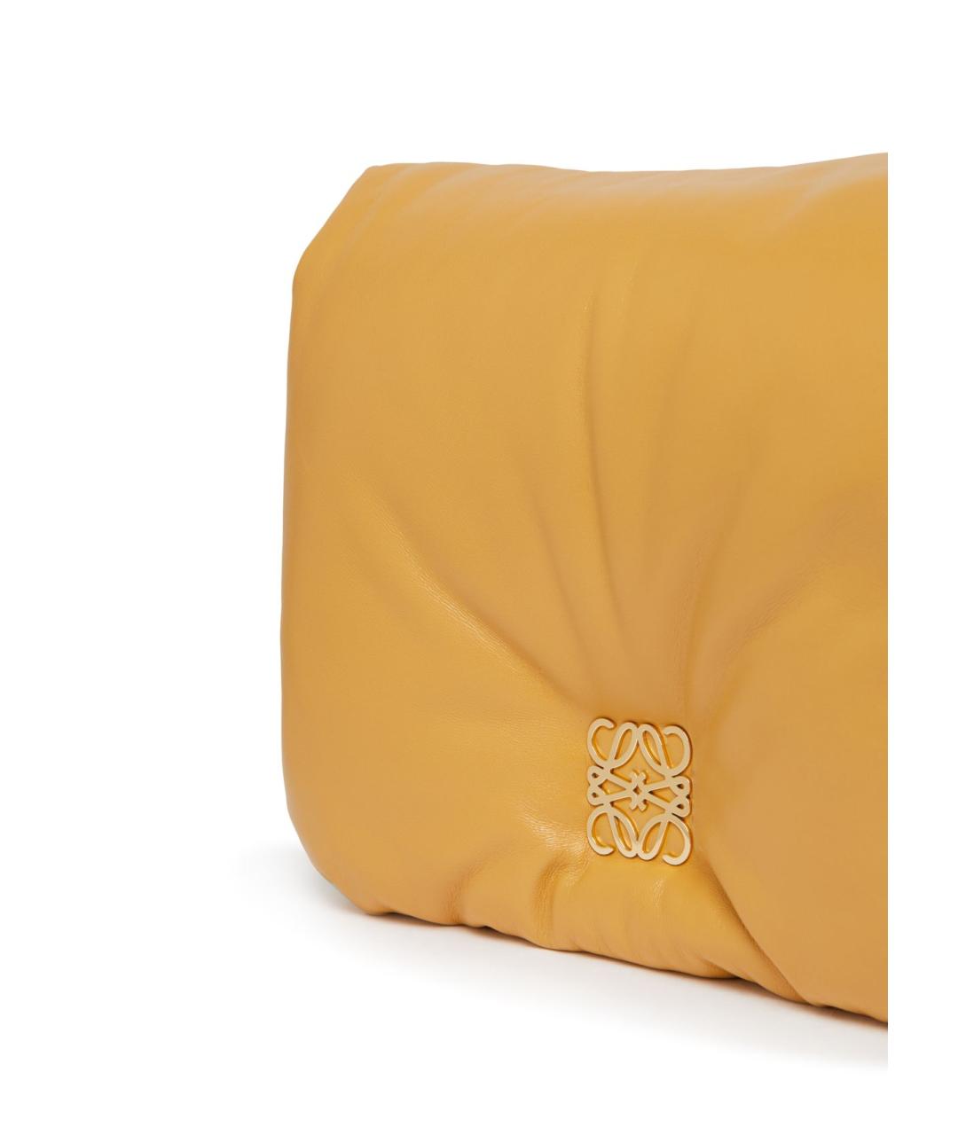 LOEWE Коричневая кожаная сумка через плечо, фото 4