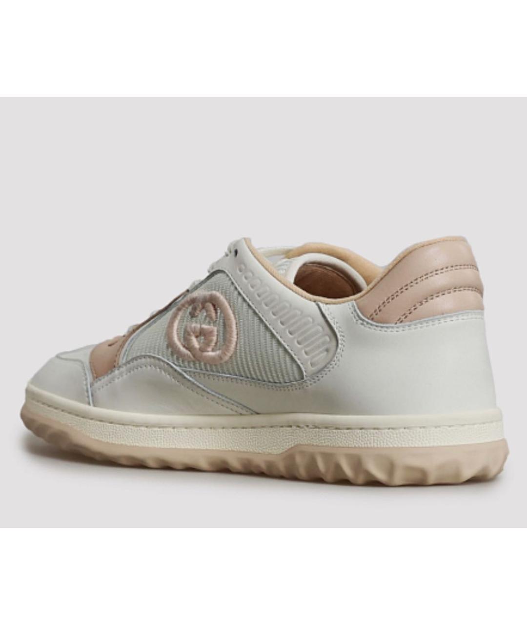 GUCCI Белые кожаные кроссовки, фото 4