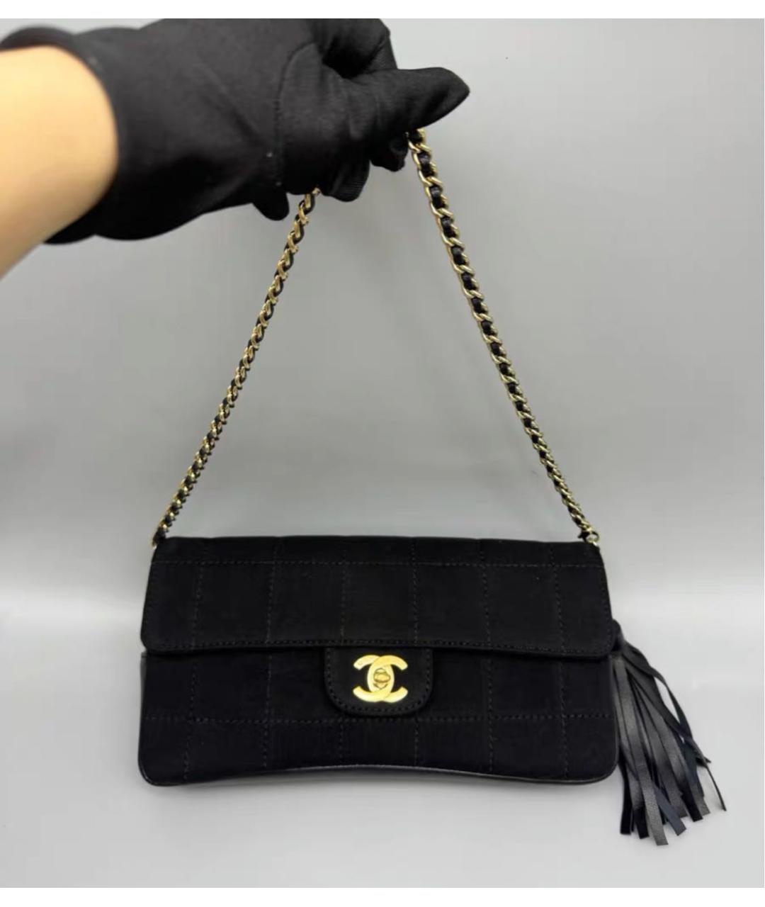 CHANEL Черная замшевая сумка через плечо, фото 5