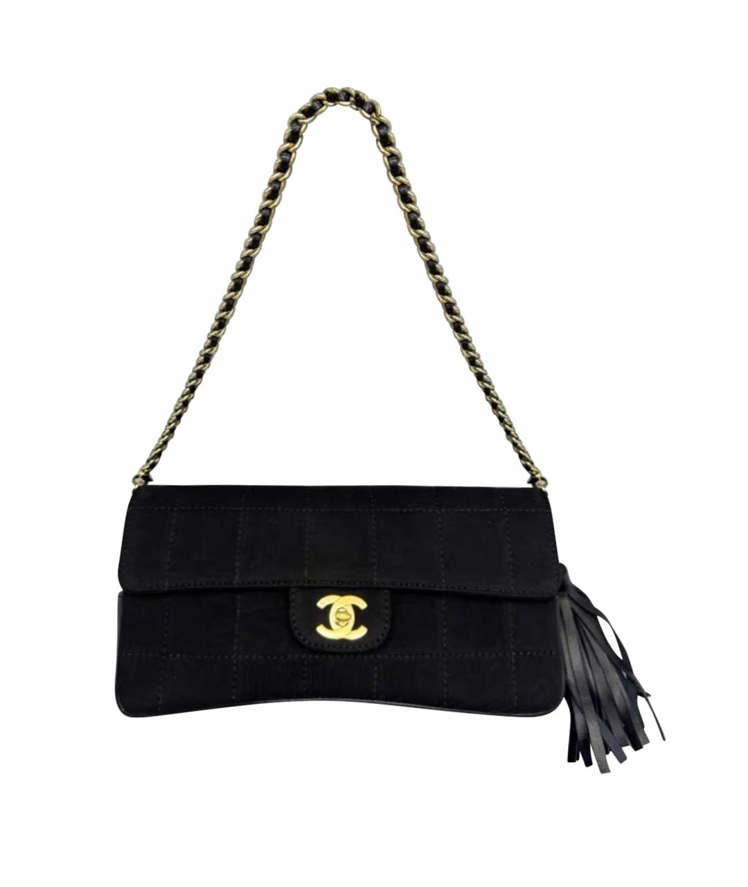 CHANEL Черная замшевая сумка через плечо, фото 1