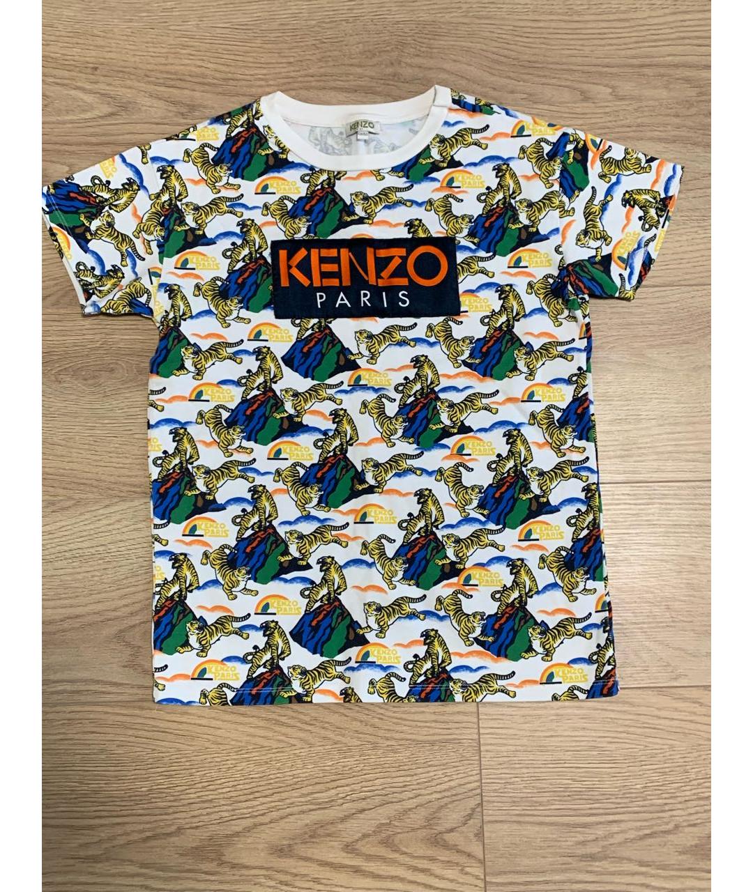 KENZO Мульти хлопковая детская футболка, фото 6