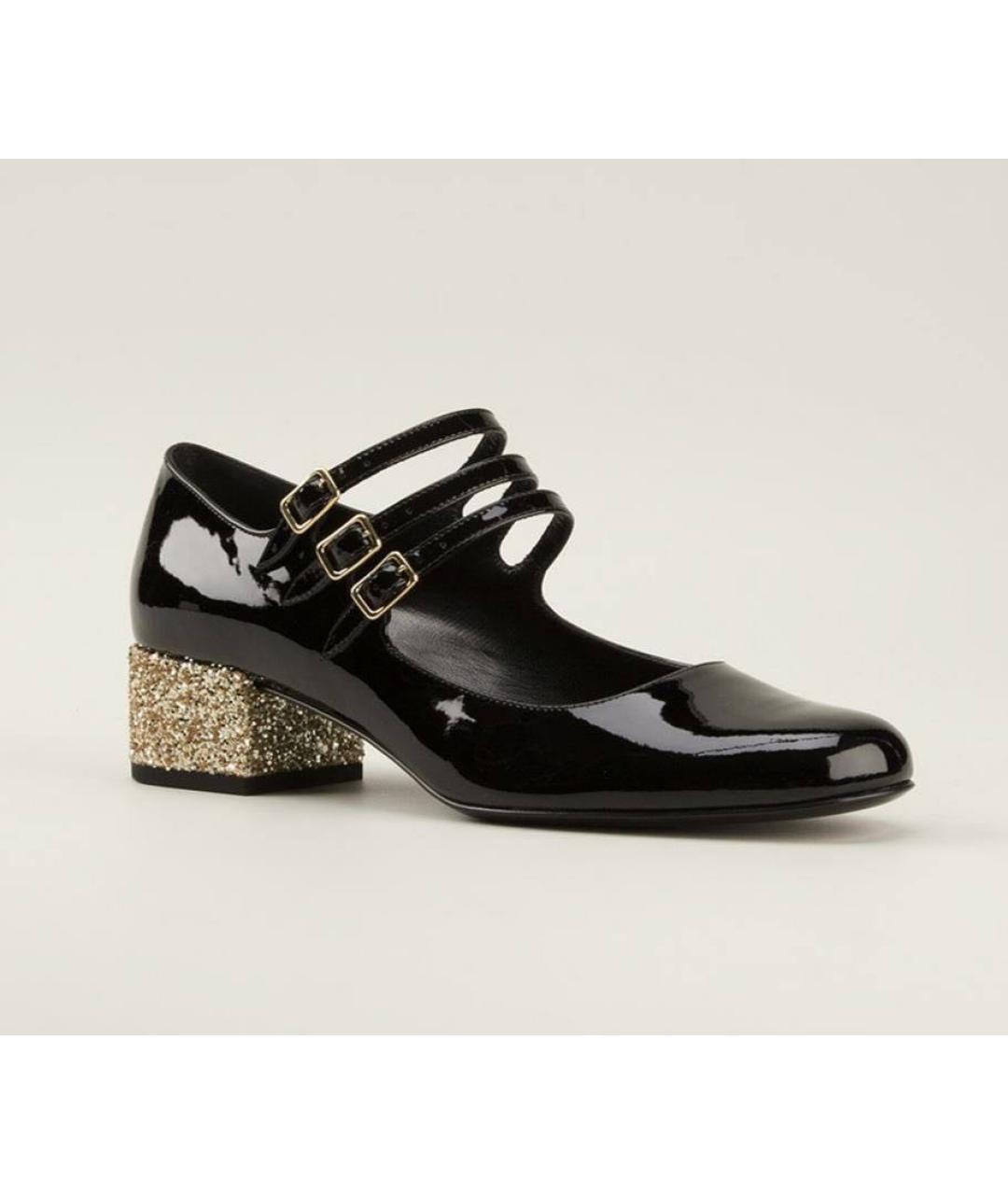 SAINT LAURENT Черные туфли из лакированной кожи, фото 6