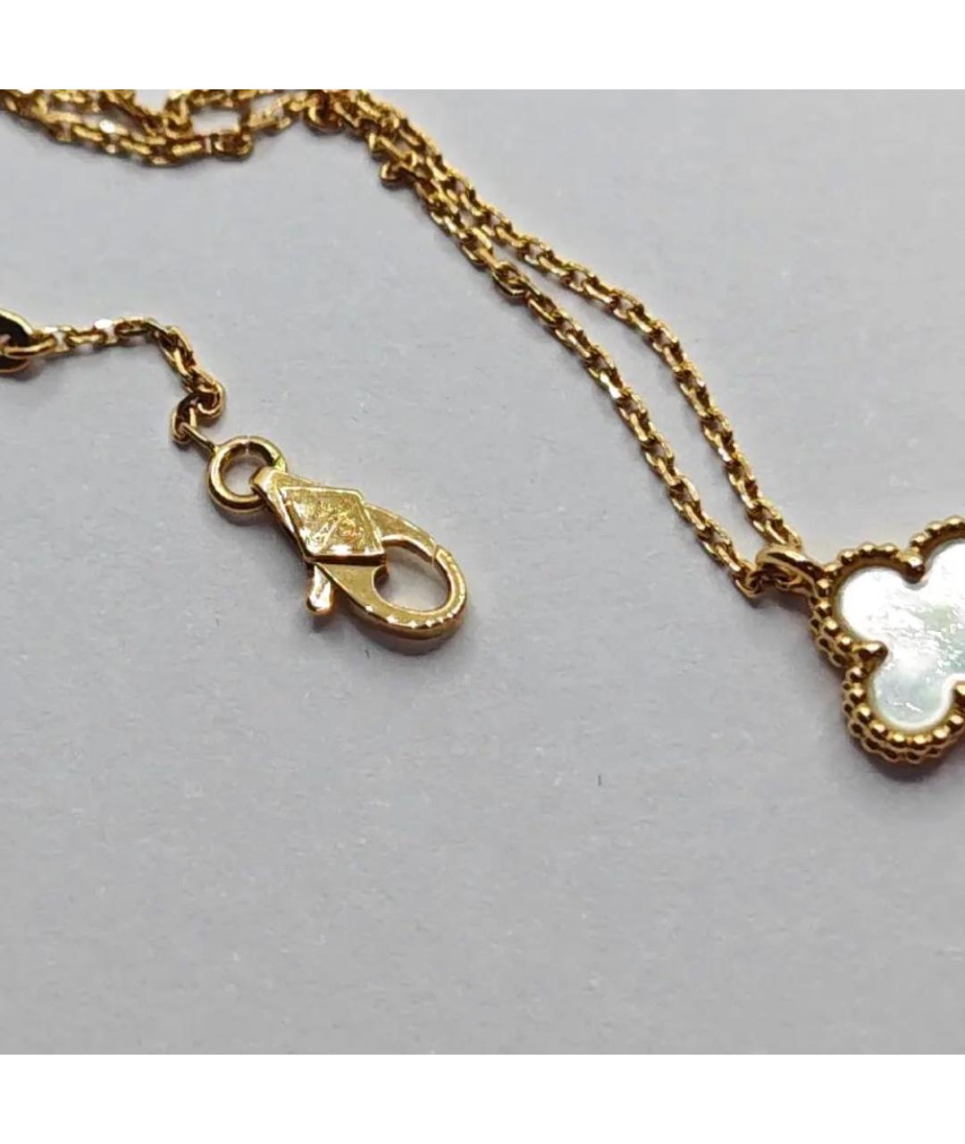 VAN CLEEF & ARPELS Белая подвеска из желтого золота, фото 3