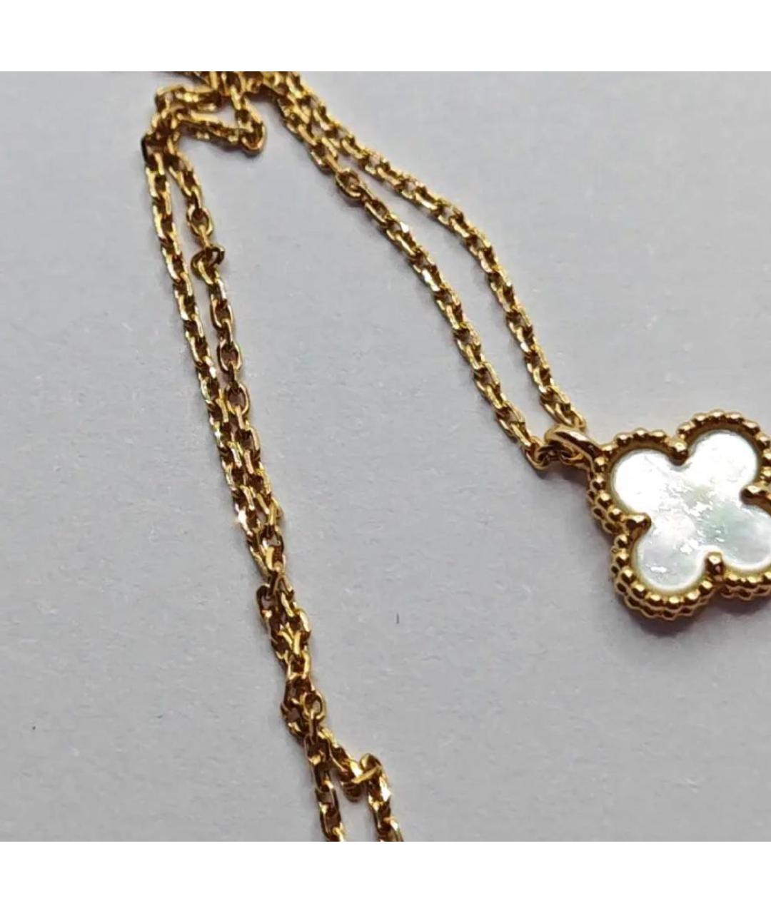 VAN CLEEF & ARPELS Белая подвеска из желтого золота, фото 4