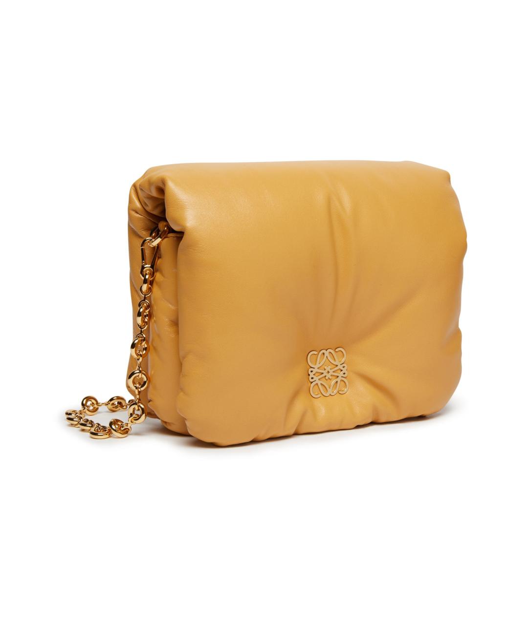 LOEWE Коричневая кожаная сумка через плечо, фото 2