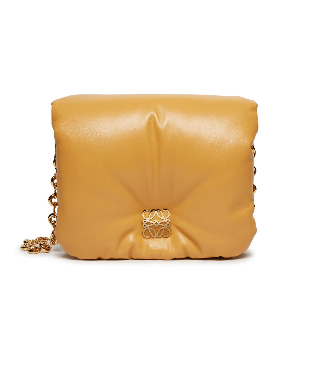 LOEWE Коричневая кожаная сумка через плечо, фото 1