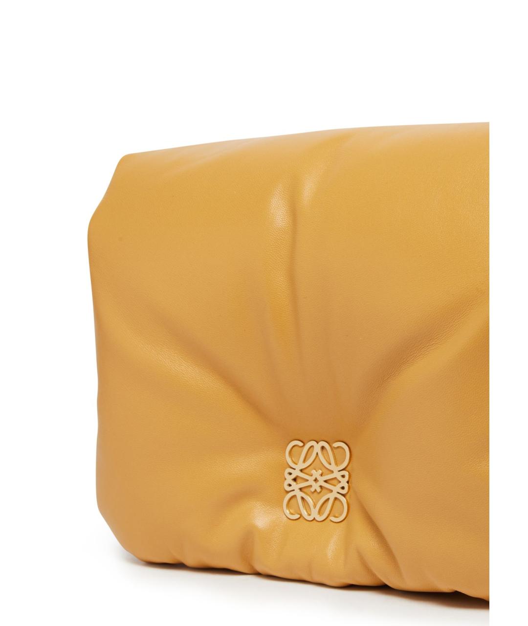 LOEWE Коричневая кожаная сумка через плечо, фото 4