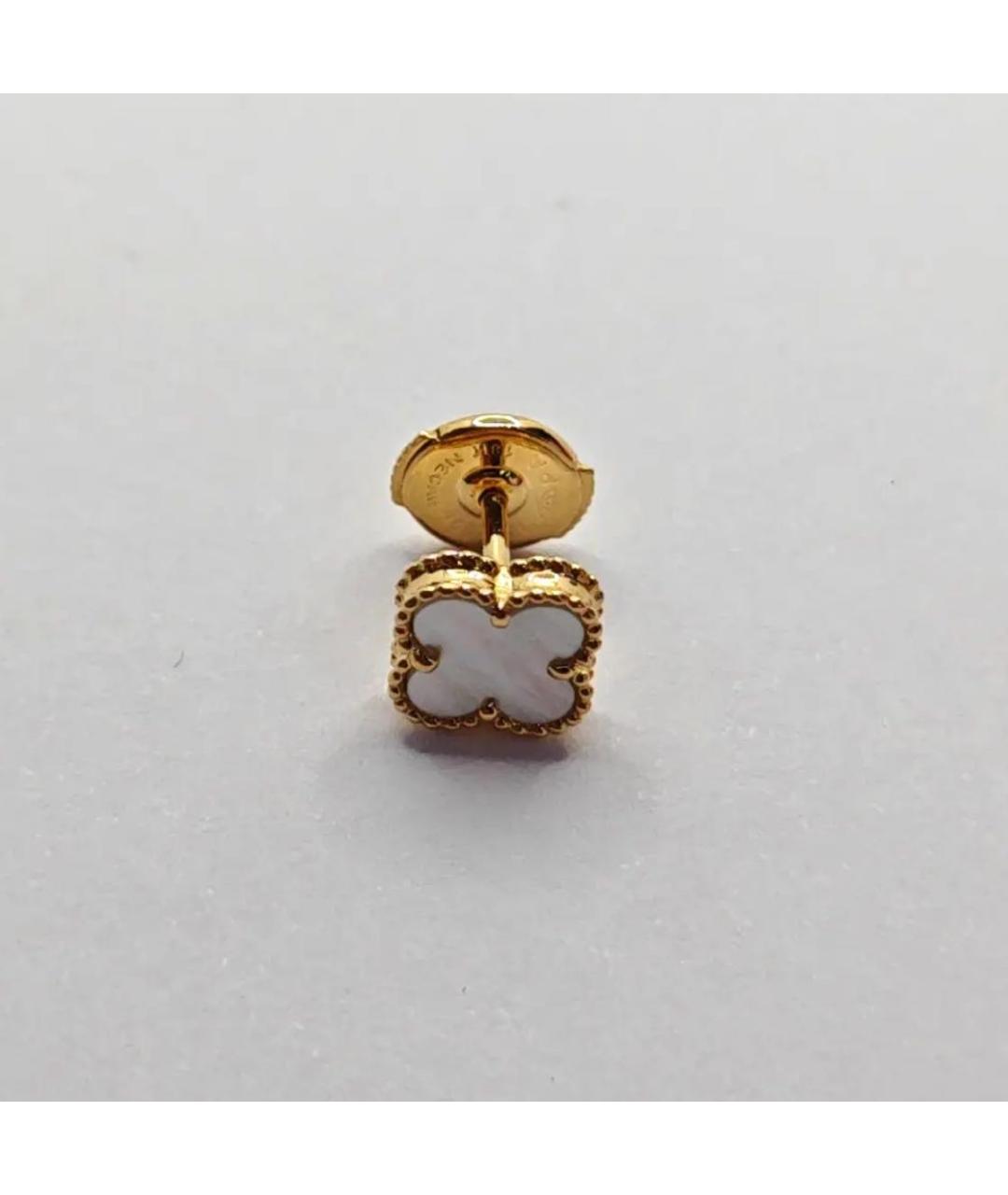 VAN CLEEF & ARPELS Белые серьги из желтого золота, фото 4