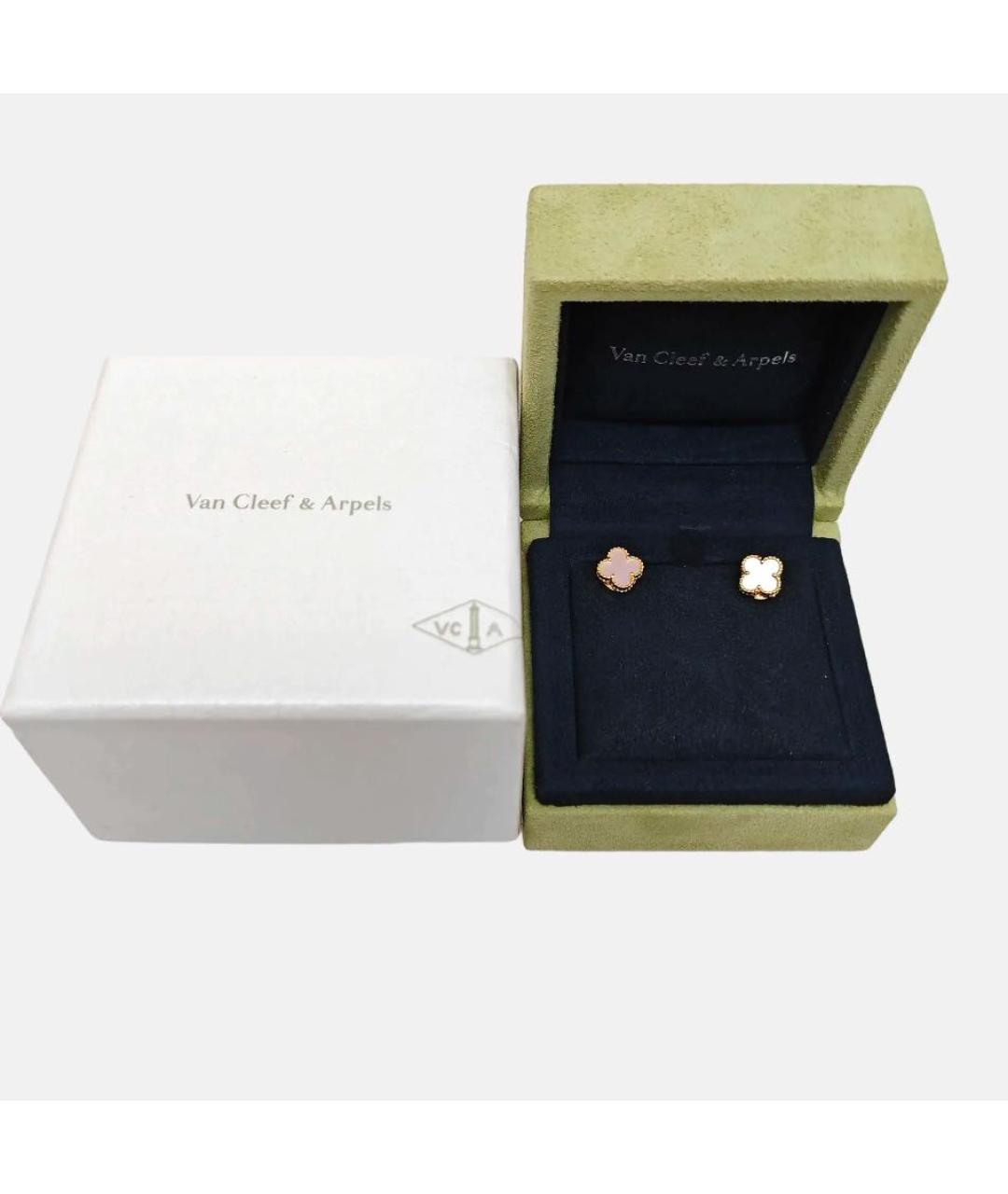 VAN CLEEF & ARPELS Белые серьги из желтого золота, фото 3