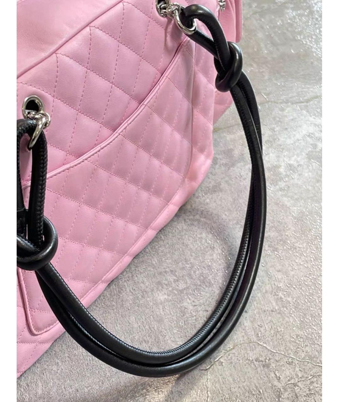 CHANEL Розовая кожаная сумка тоут, фото 4
