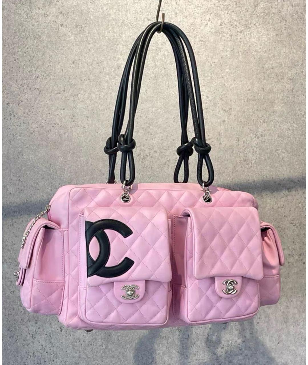 CHANEL Розовая кожаная сумка тоут, фото 7