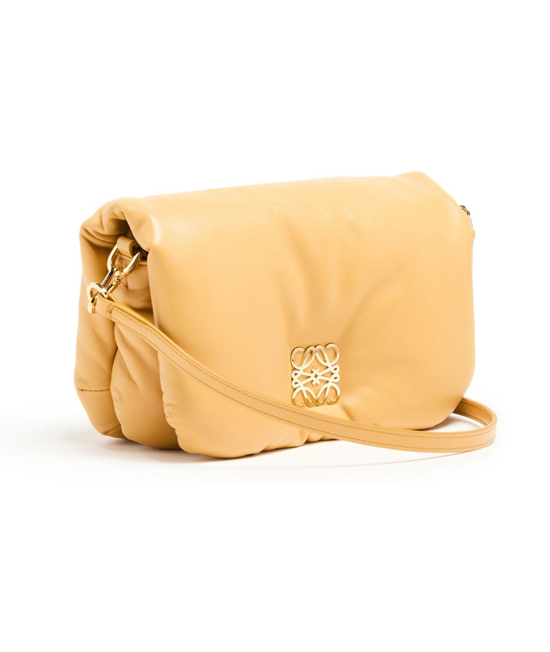 LOEWE Коричневая кожаная сумка через плечо, фото 2