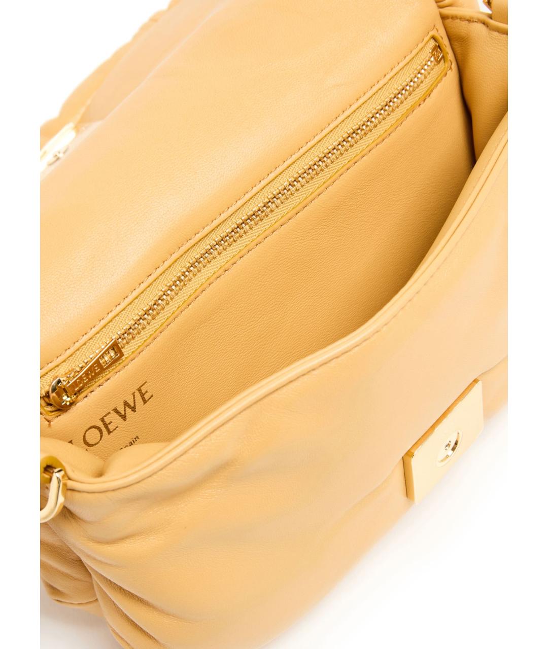 LOEWE Коричневая кожаная сумка через плечо, фото 6