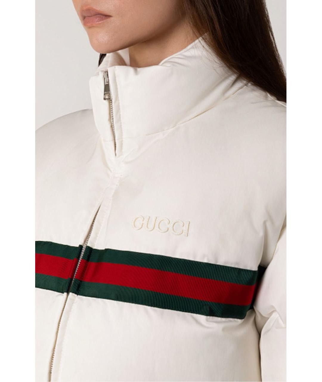 GUCCI Белый полиамидовый пуховик, фото 4