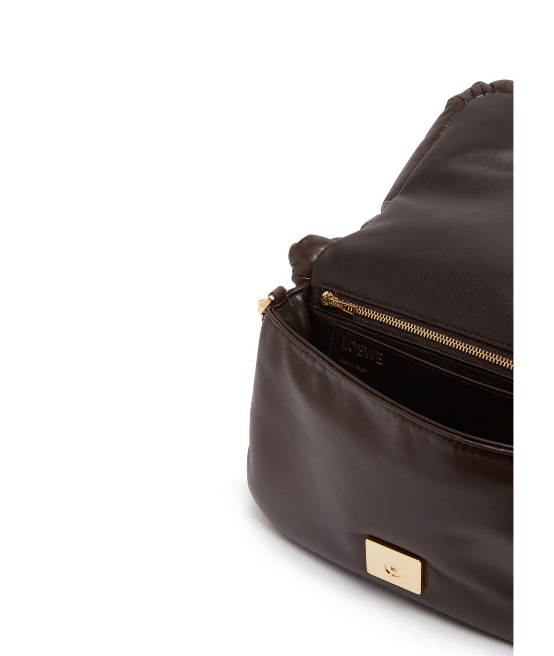 LOEWE Коричневая кожаная сумка через плечо, фото 5