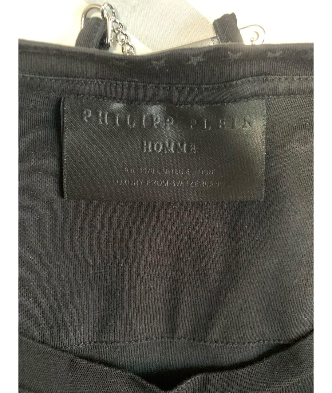 PHILIPP PLEIN Черная хлопковая футболка, фото 3