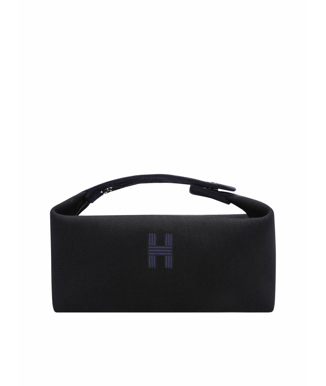 HERMES Черная тканевая косметичка, фото 1