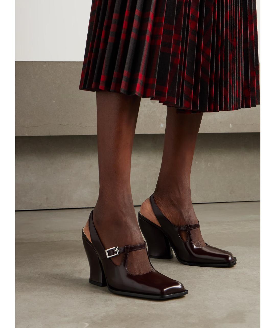 LOEWE Бордовые туфли, фото 8