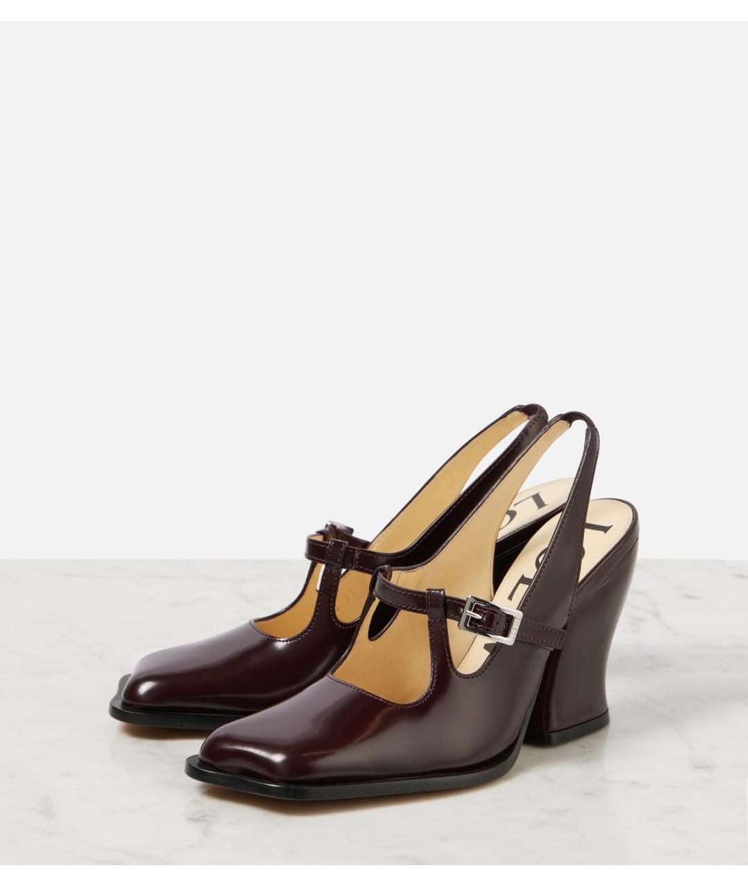 LOEWE Бордовые туфли, фото 4
