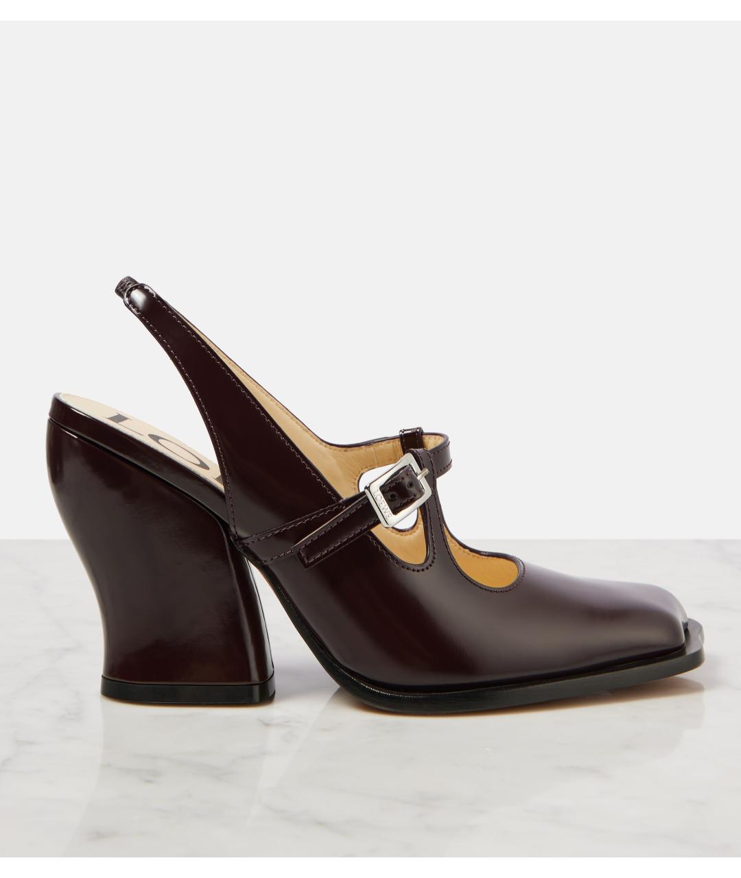 LOEWE Бордовые туфли, фото 6