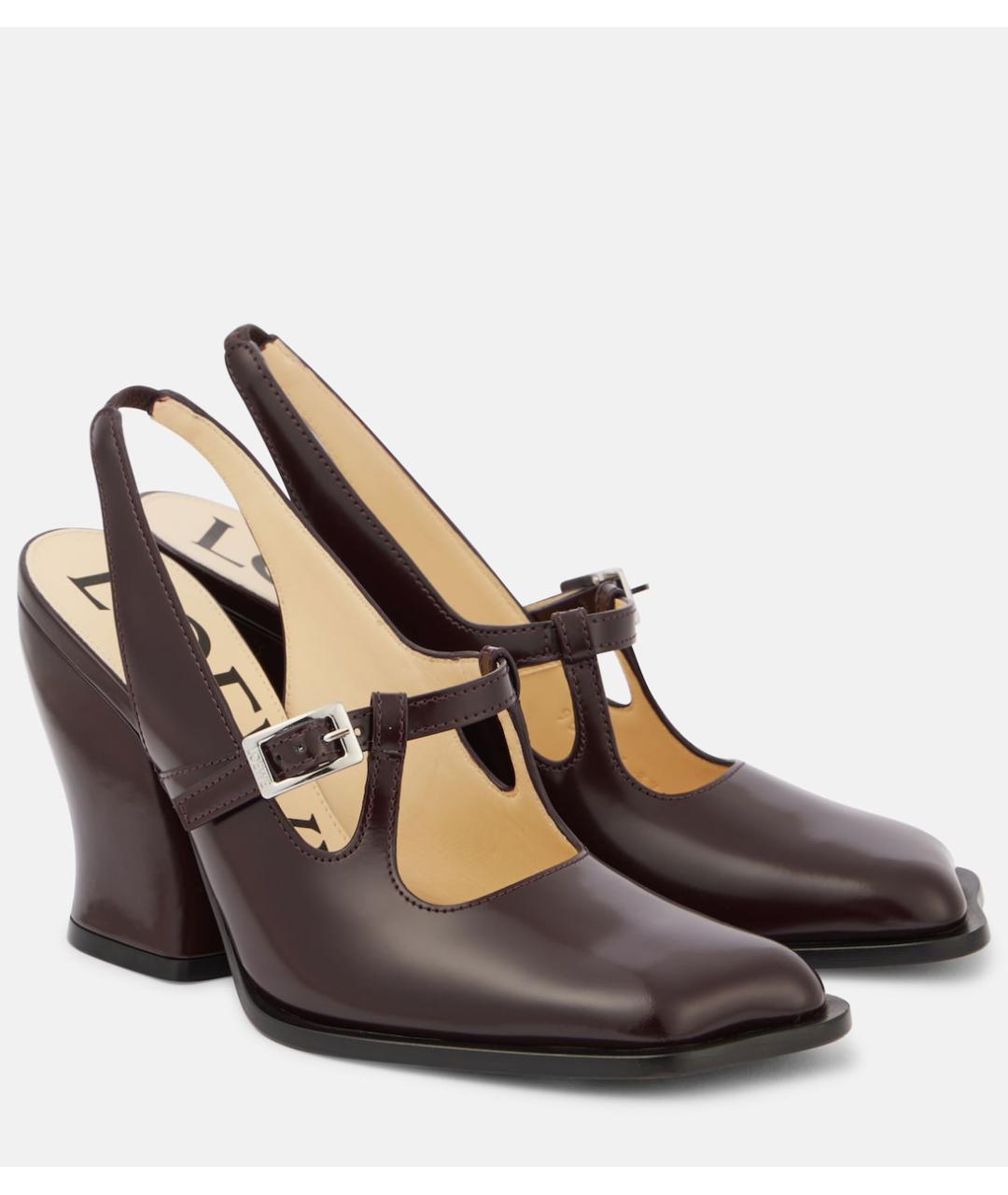 LOEWE Бордовые туфли, фото 2