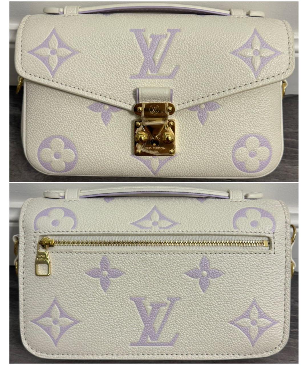 LOUIS VUITTON Бежевая кожаная сумка через плечо, фото 2