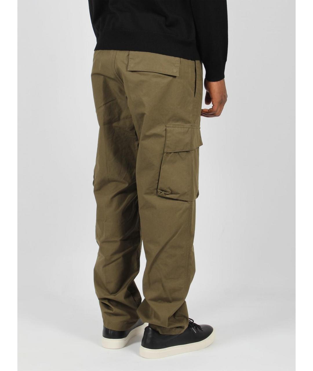 STONE ISLAND Хаки хлопковые повседневные брюки, фото 9