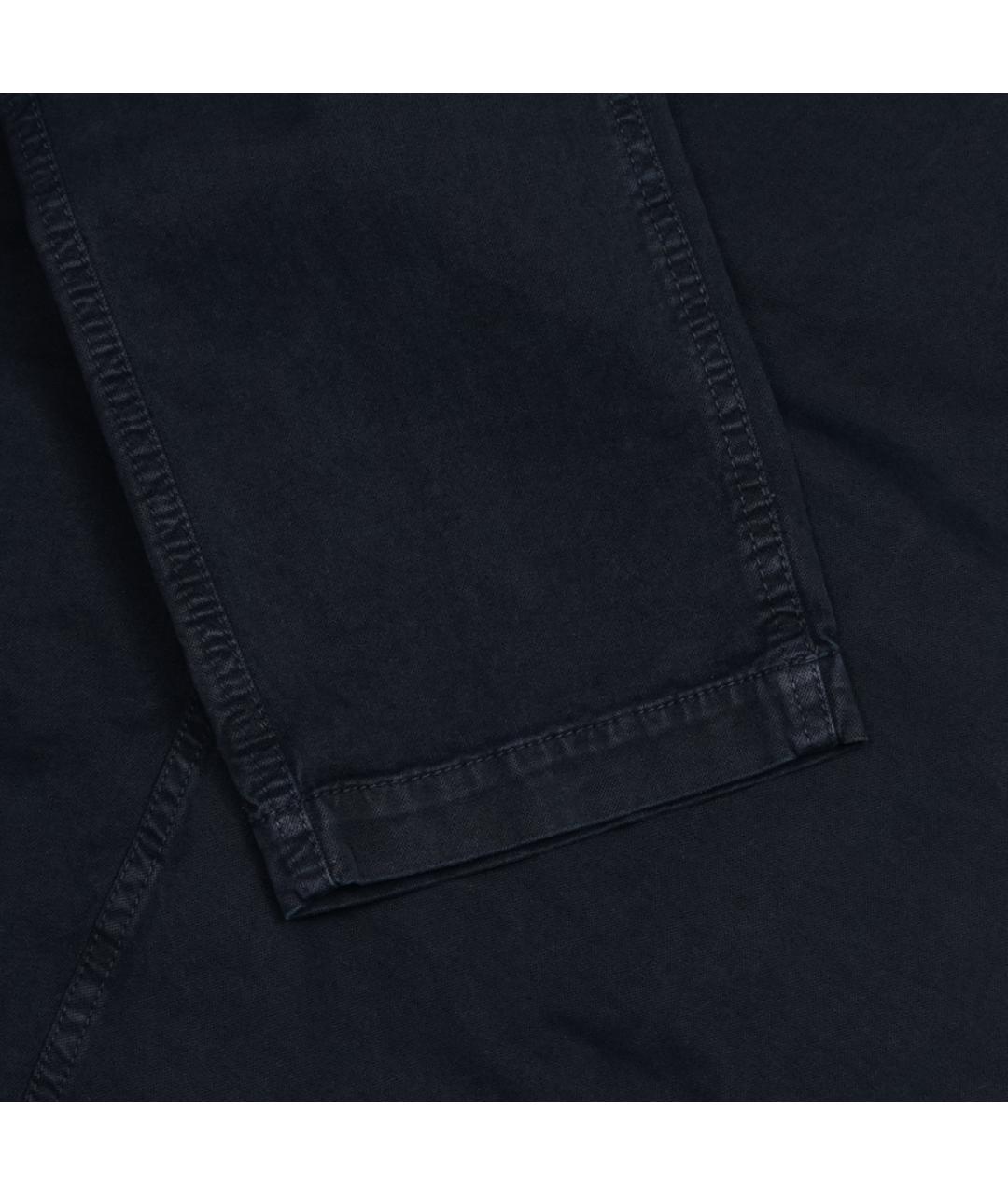 STONE ISLAND Темно-синие хлопко-эластановые повседневные брюки, фото 6