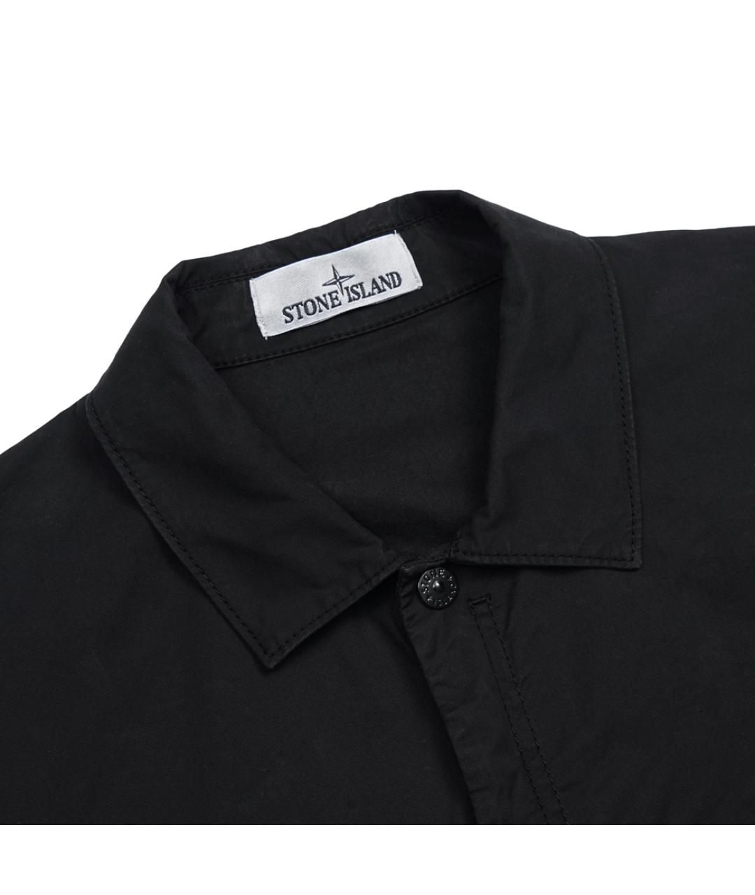 STONE ISLAND Черная хлопко-эластановая куртка, фото 2