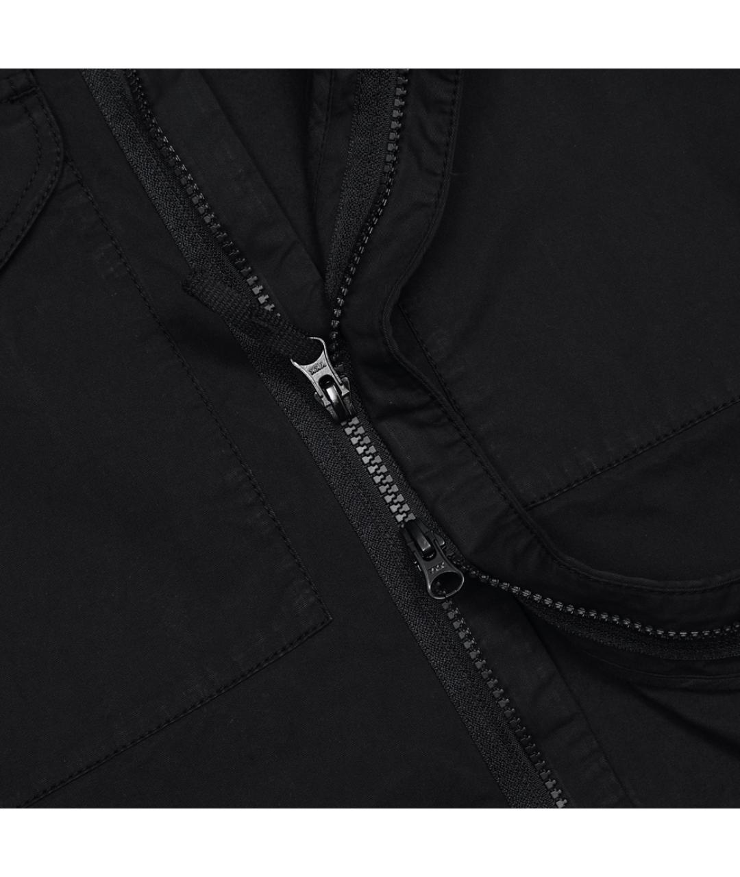 STONE ISLAND Черная хлопко-эластановая куртка, фото 4
