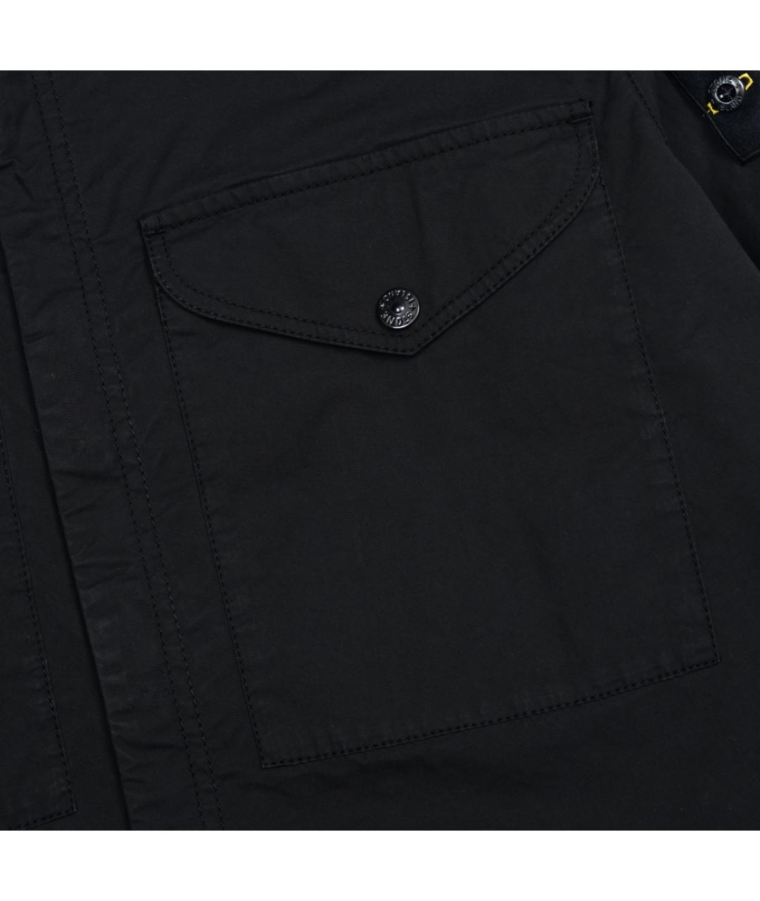 STONE ISLAND Черная хлопко-эластановая куртка, фото 3
