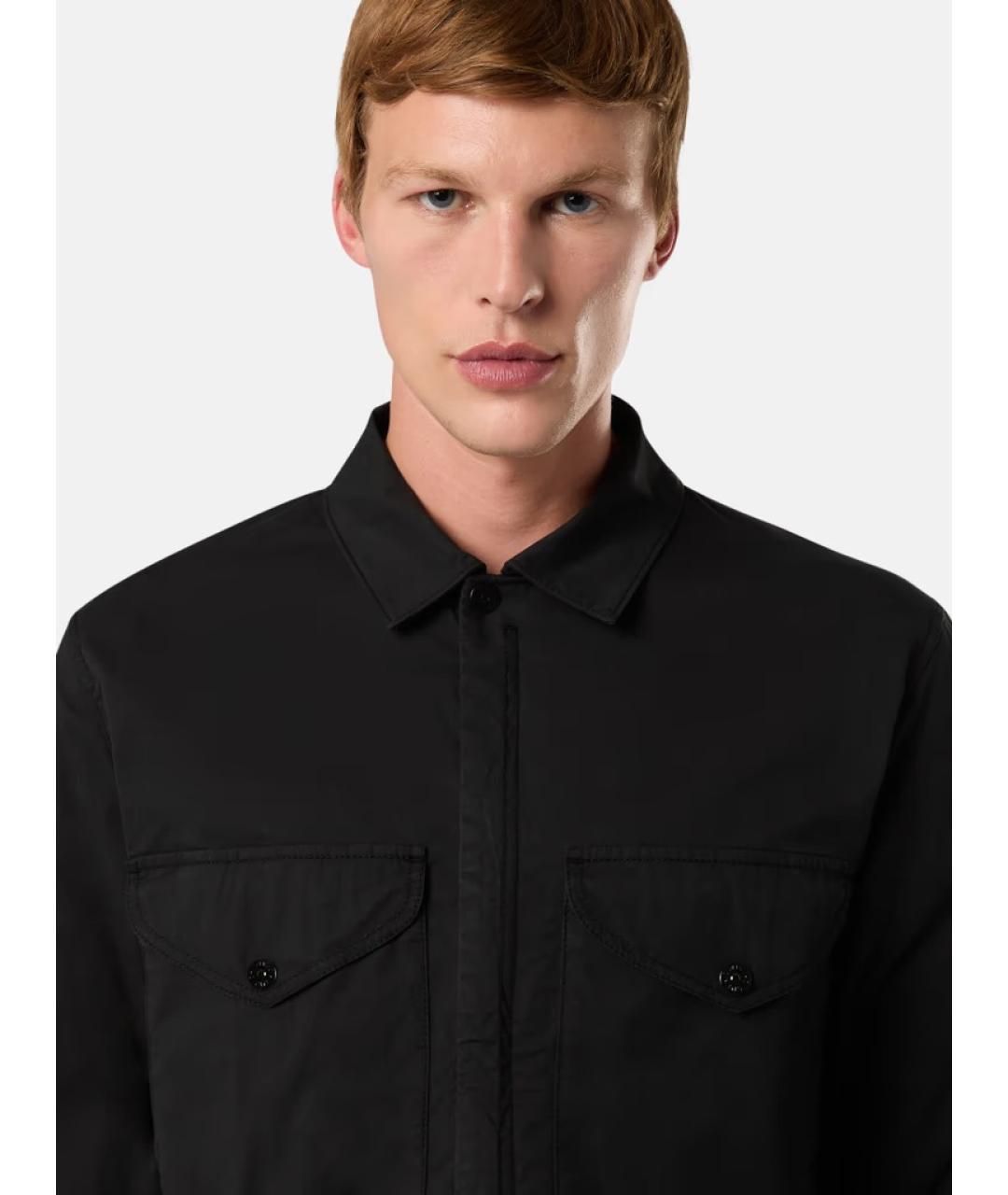 STONE ISLAND Черная хлопко-эластановая куртка, фото 8
