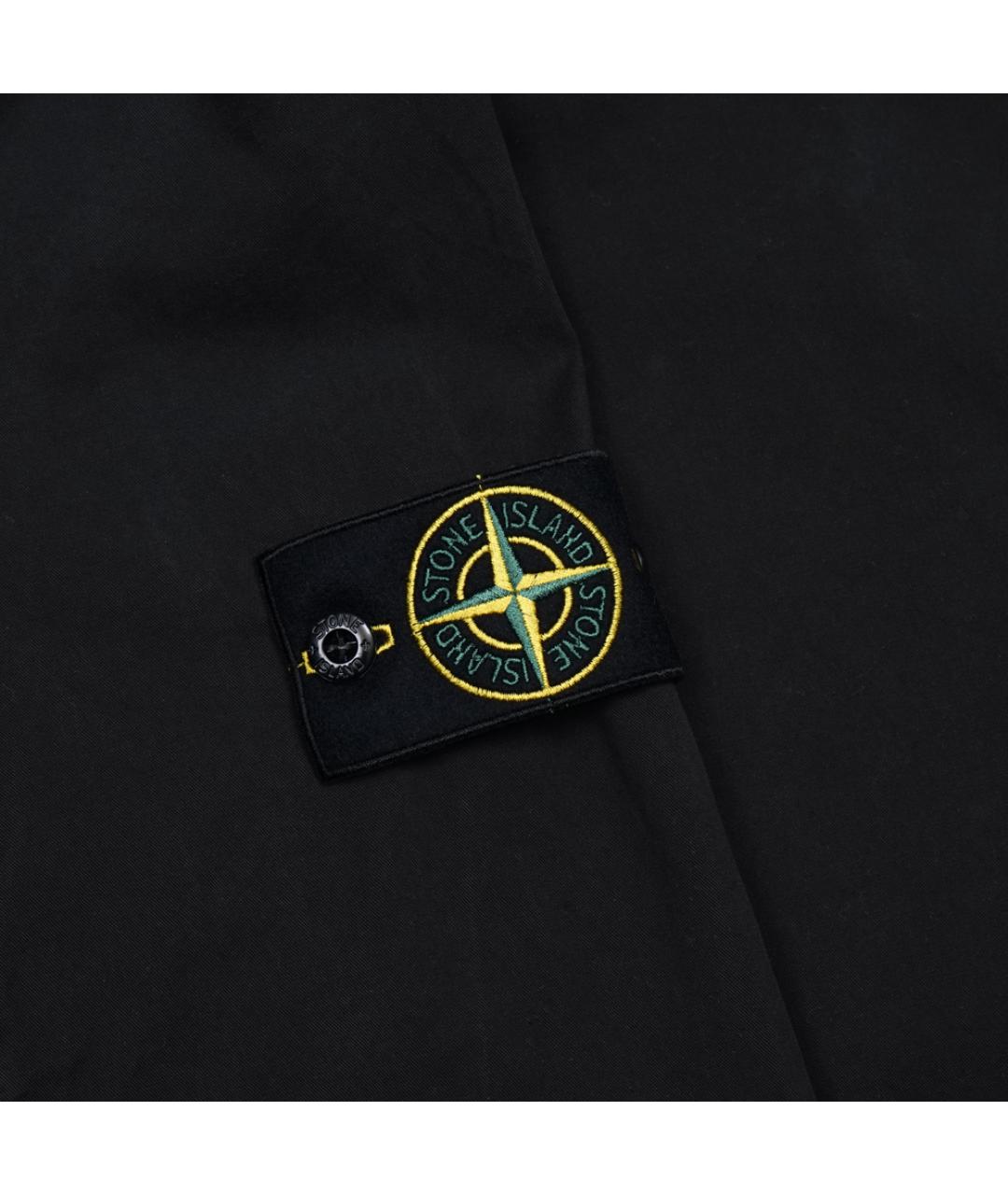 STONE ISLAND Черная хлопко-эластановая куртка, фото 6